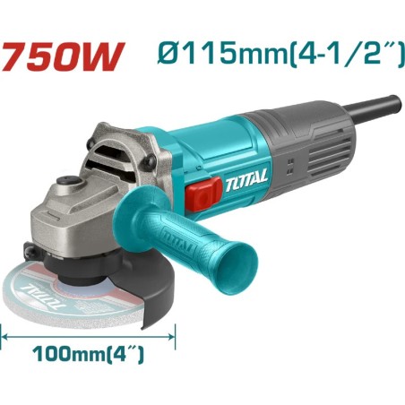 ESMERILADORA ANG INAL TOTAL 4 1/2 42V 2BAT UTAGLI4128112 1280W