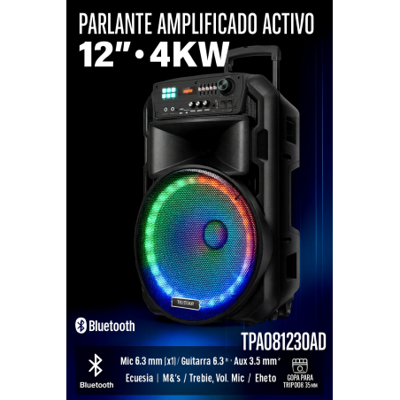 PARLANTE AMP TELSTAR TPA081230AD 12"4KW