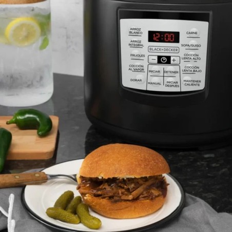 OLLA MULTIUSO B+D DIGITAL 6LTS PR100B NEGRA