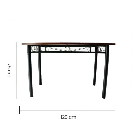 COMEDOR 4 SILLAS METAL/MADERA CO-8024 TAIKE 