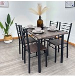 COMEDOR 4 SILLAS METAL/MADERA CO-8024 TAIKE 