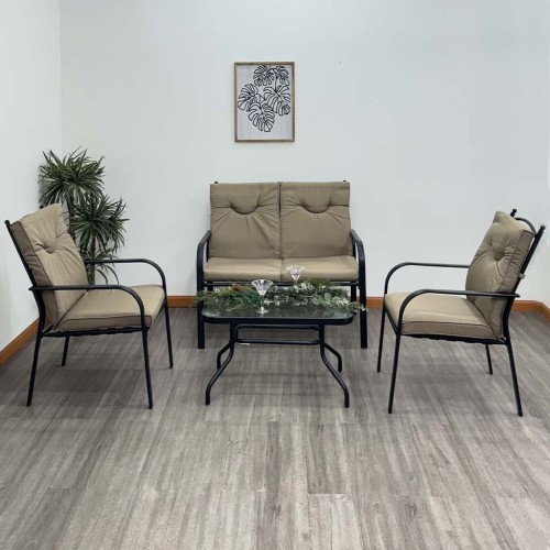 JUEGO SALA 2-1-1 CON COJINES +MESA CAFE EX-7162 TAIKE