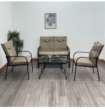 JUEGO SALA 2-1-1 CON COJINES +MESA CAFE EX-7162 TAIKE