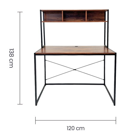 ESCRITORIO COMPUTO 121X60X138CM OM-2128 TAIKE OFICINA