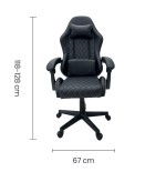 SILLA GAMER VINILO NEGRO OS-2185 TAIKE