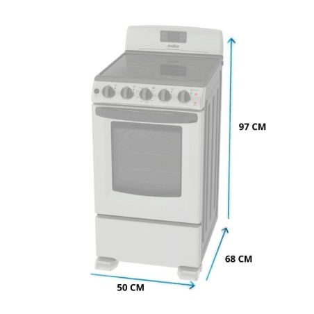 COCINA ELEC VITRO MABE 50CM EME5040BVS0 SILVER 220V