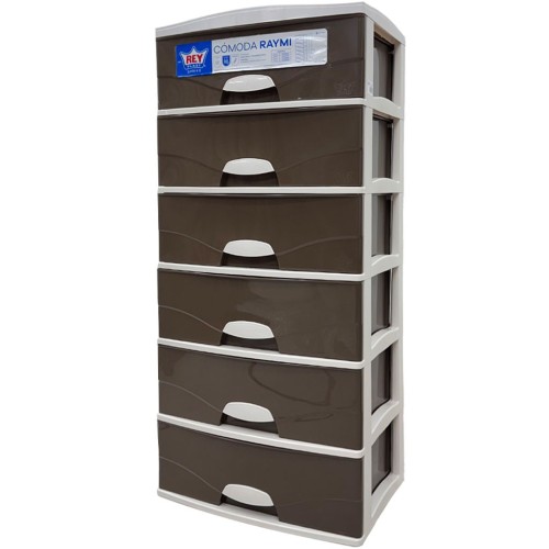 GAVETERO 6 GAVETAS 55X39.5X124CM CHOCO/BEIGE CMX0706/700 TAIKE