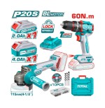 COMBO 20V TALADRO + ESMERIL TOTAL 4 1/2" UTCKLI20273