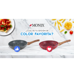 SARTEN MONIX GRANITO GRIS/ ROJO/AZUL 26CM