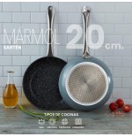 SARTEN MONIX MARMOL GRIS 20CM 20400