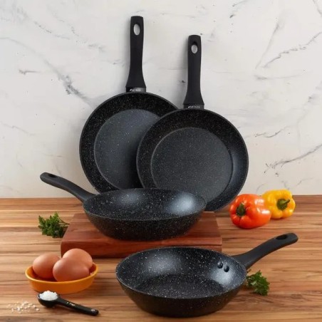 SARTEN MONIX MARMOL NEGRO  28CM 28303