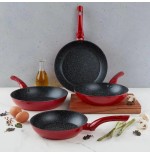 SARTEN MONIX MARMOL ROJO 28CM 704028