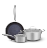 JUEGO OLLAS MONIX DIAMON 3PLY 5PCS INOX 