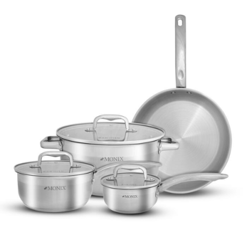 JUEGO OLLAS MONIX STEEL MASTER 7PCS INOX