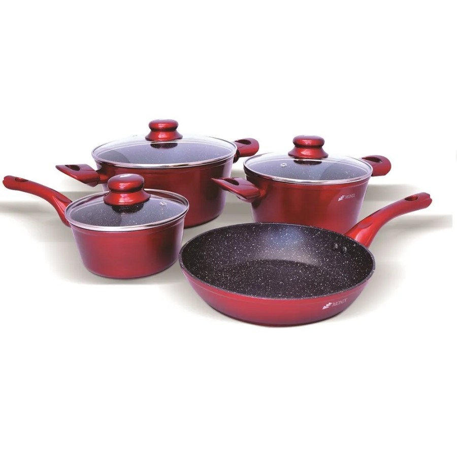 JUEGO OLLAS MONIX MARMOL ROJO 12PZ 49008