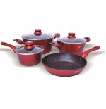 JUEGO OLLAS MONIX MARMOL ROJO 12PZ 49008