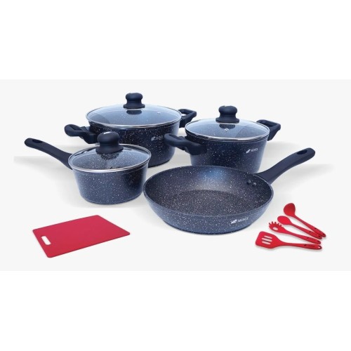 JUEGO OLLAS MONIX MARMOL NEGRO 12 PZ 49009