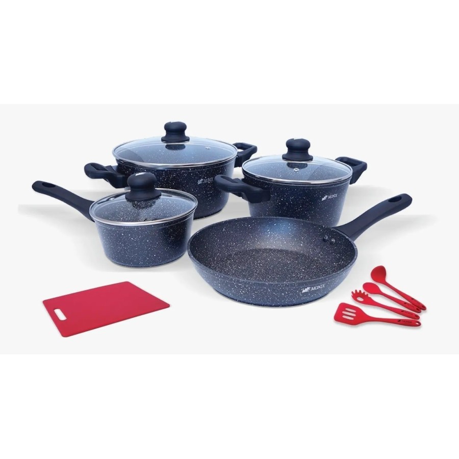 JUEGO OLLAS MONIX MARMOL NEGRO 12 PZ 49009