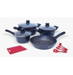 JUEGO OLLAS MONIX MARMOL NEGRO 12 PZ 49009