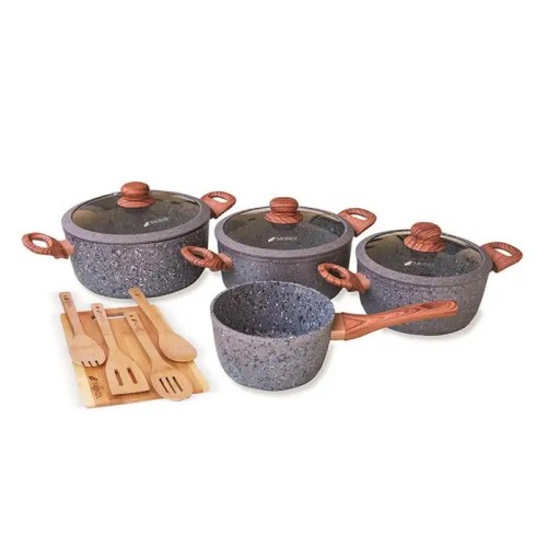 JUEGO DE OLLAS MONIX GRANITO 12PZS COLORES 074083