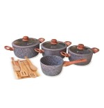 JUEGO DE OLLAS MONIX GRANITO 12PZS COLORES 074083