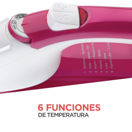 Plancha de vapor BLACK+DECKER Suela de Cerámica roja