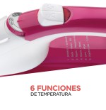 Plancha de vapor BLACK+DECKER Suela de Cerámica roja