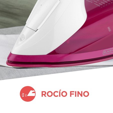 Plancha de vapor BLACK+DECKER Suela de Cerámica roja