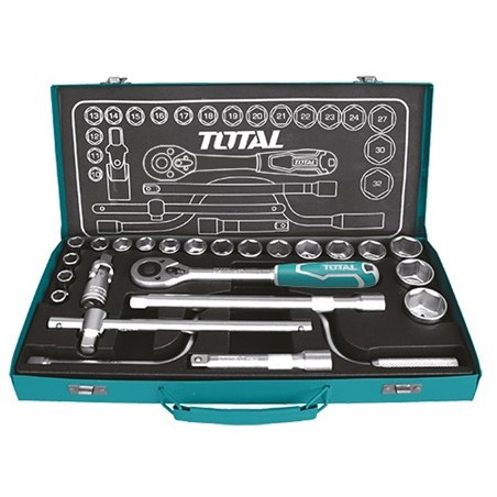JUEGO CUBOS TOTAL 1/2" 24PCS THT141253