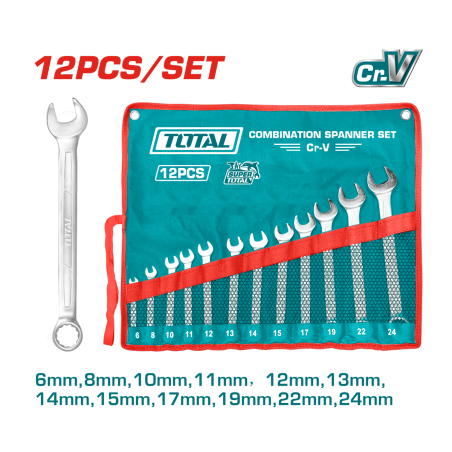 JUEGO LLAVES CORO FIJAS TOTAL C/RATCH 12PC THT102RK5126 FLEX 