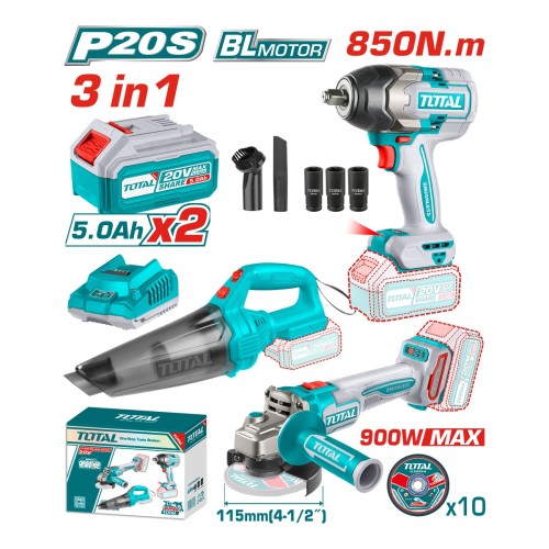 PISTOLA IMP TOTAL + ESMERIL + ASPIRAD + 2BAT UTOSLI240789