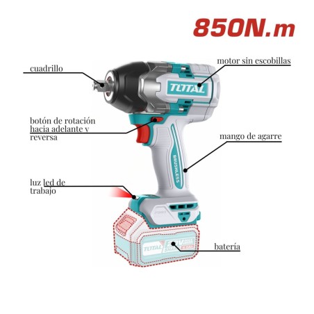 PISTOLA IMP TOTAL + ESMERIL + ASPIRAD + 2BAT UTOSLI240789