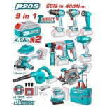 COMBO TOTAL 9 HERRAMIENTAS 20V + 2 BAT UTCKLI20983/ 250381