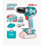 TALADRO PERC INAL TOTAL 20V BL 1/2 UTIDLI20602/20668 2BAT C/EST 