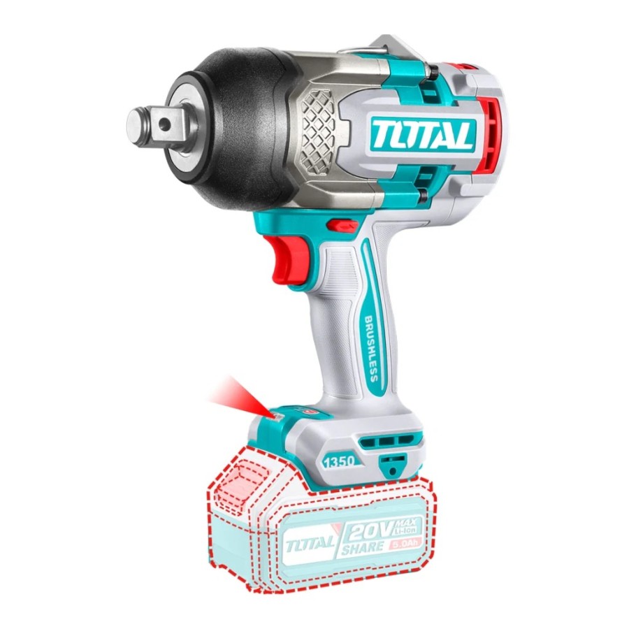 PISTOLA IMPACTO INAL TOTAL 20V 3/4 S/BAT TIWLI201351 1350NM  