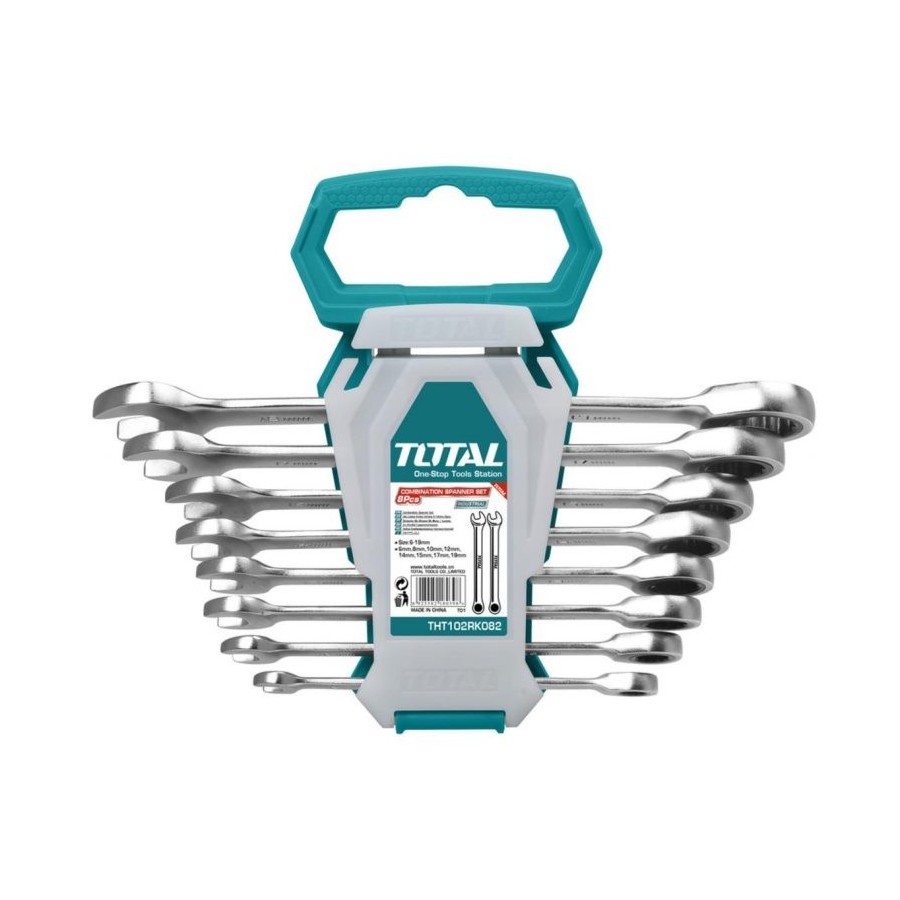 JUEGO LLAVES COROF TOTAL 8PCS THT102RK086 C/RATCH