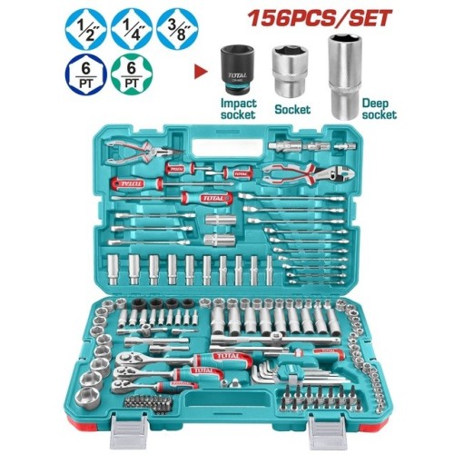 JUEGO HERRAMIENTAS TOTAL 156PCS THKTHP21566