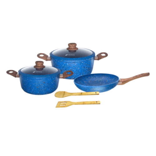 JUEGO DE OLLAS MONIX GRANITO COLORES 7PZS 49016
