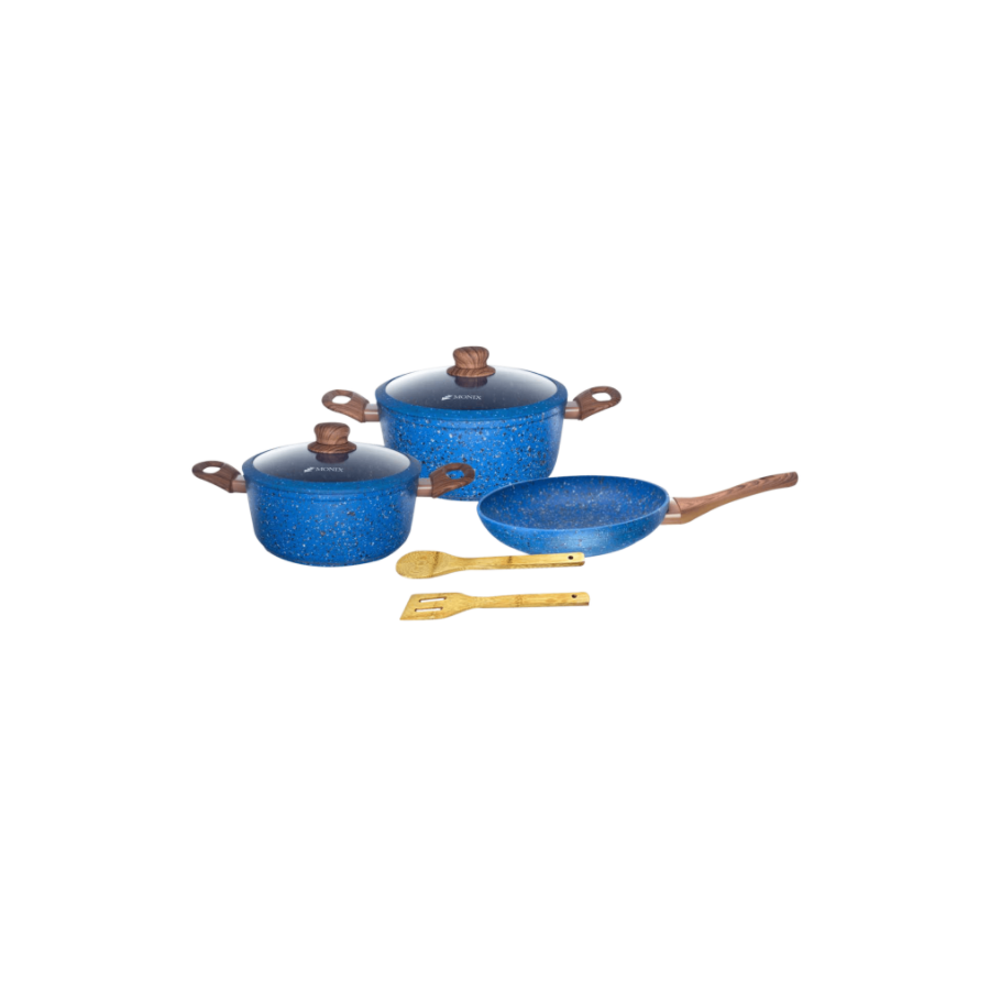 JUEGO DE OLLAS MONIX GRANITO COLORES 7PZS 49016
