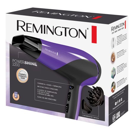 SECADORA REMINGTON 1875W MORADO/ NEGRO D3190 (110)