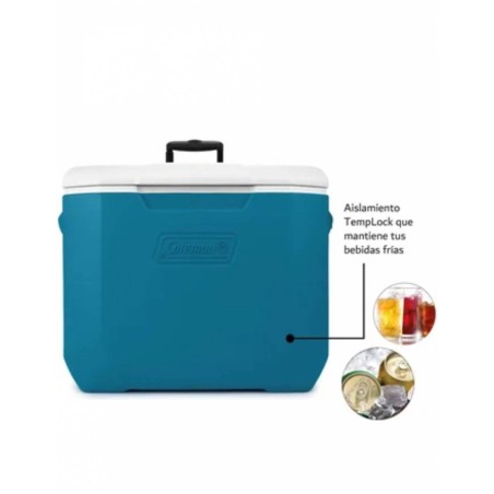 HIELERA COLEMAN CHIL 60QT C/RUEDAS OCEAN 2160832