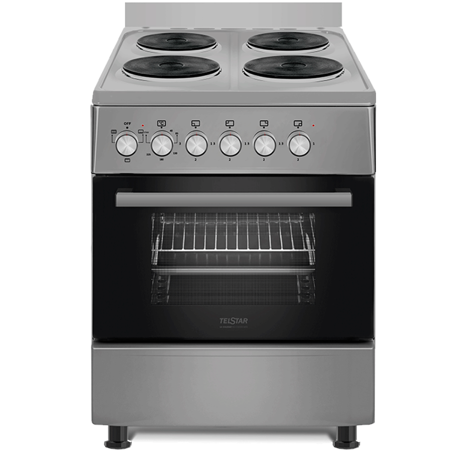 COCINA ELEC TELSTAR 24" 4Q DISCO GRIS TCE024310FR 220V