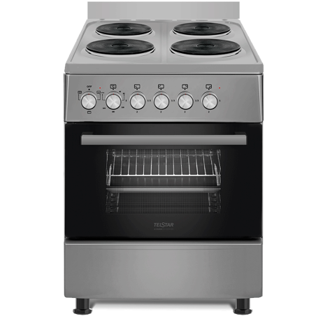 COCINA ELEC TELSTAR 24" 4Q DISCO GRIS TCE024310FR 220V