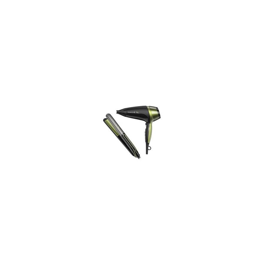 COMBO ALISADORA REMINGTON S12A + SECADORA D13A SHINE THERAPY