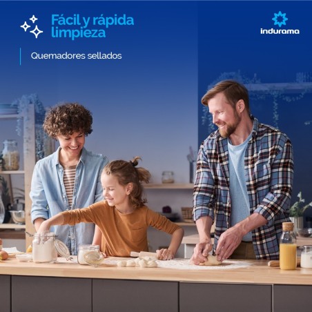 COCINAS GAS INDURAMA 32¨ MARSELLA SILVER 6Q