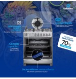COCINAS GAS INDURAMA 32¨ MARSELLA SILVER 6Q