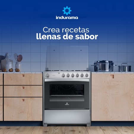 COCINAS GAS INDURAMA 32¨ MARSELLA SILVER 6Q
