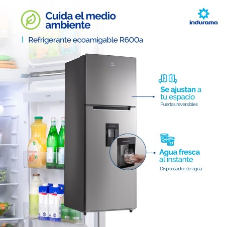 REFRI AUTO INDURAMA 13CF INOX RI-439D LED