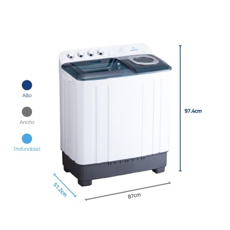 LAVADORA SEMI INDURAMA 13KG LRI-13BLSA REFORZADA