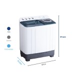 LAVADORA SEMI INDURAMA 13KG LRI-13BLSA REFORZADA